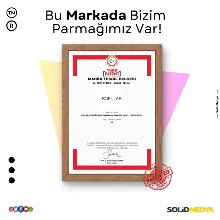 Sofular — Marka Tescil Projesi | Solid Medya
