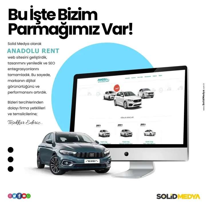 Anadoluotokiralama — Web Tasarım Projesi | Solid Medya