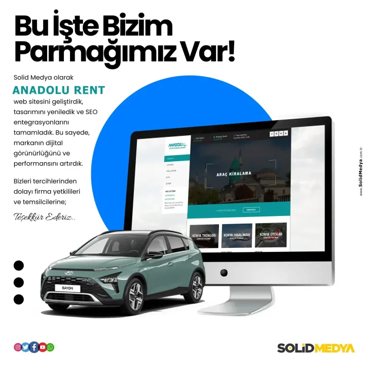 Anadolurentacar — Web Tasarım Projesi | Solid Medya