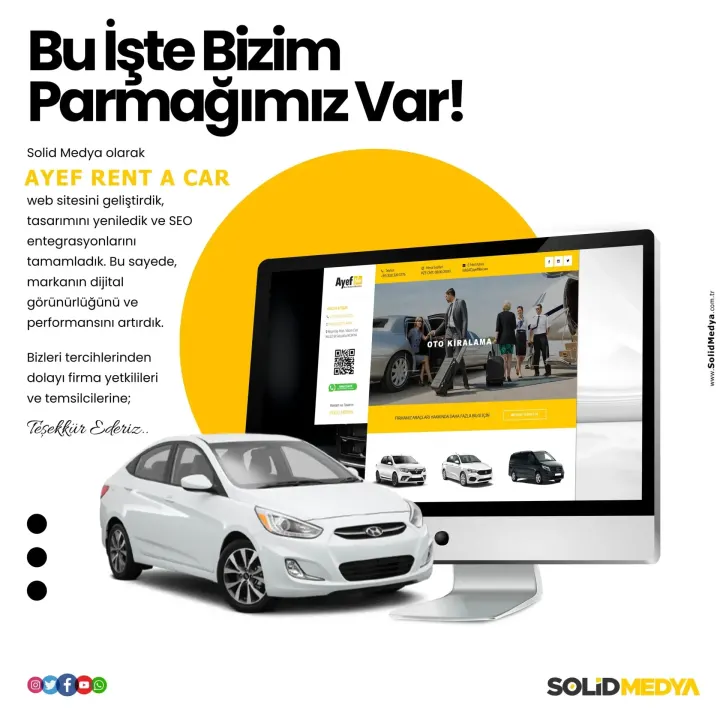 Ayefrentacar — Web Tasarım Projesi | Solid Medya