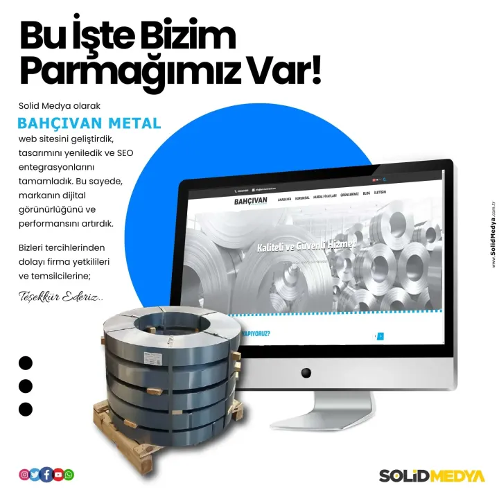 Bahcivanmetal — Web Tasarım Projesi | Solid Medya