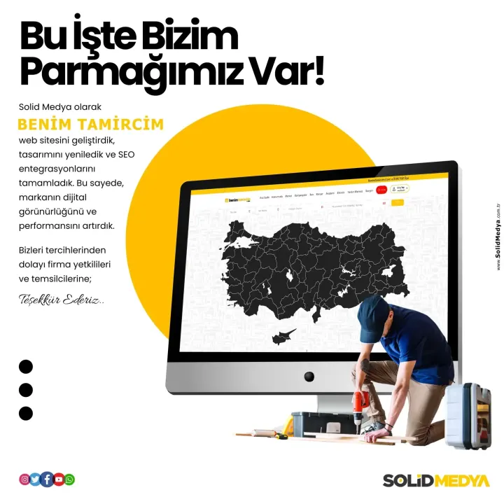 Benimtamircim — Web Tasarım Projesi | Solid Medya