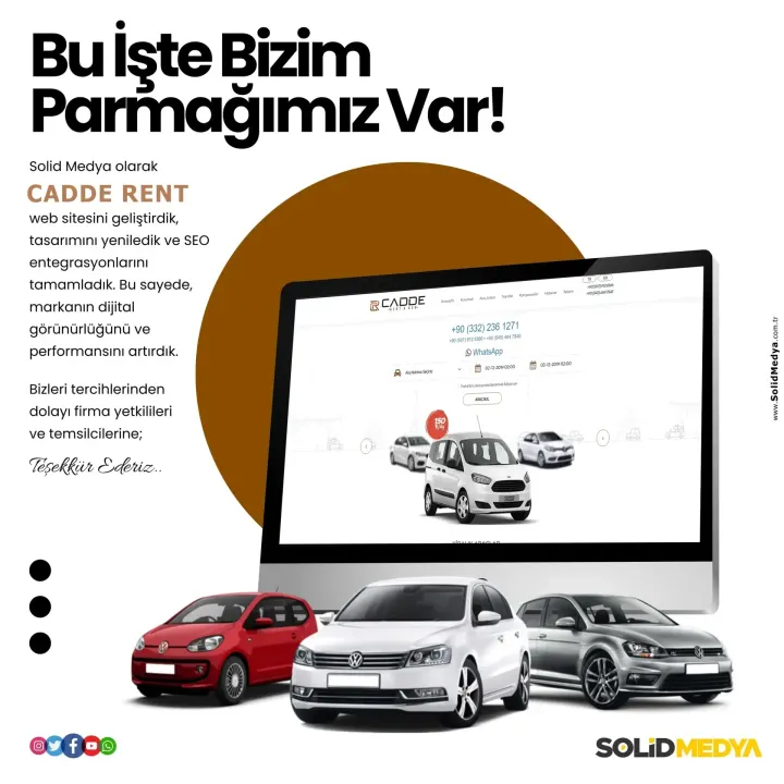 Cadderentacar — Web Tasarım Projesi | Solid Medya