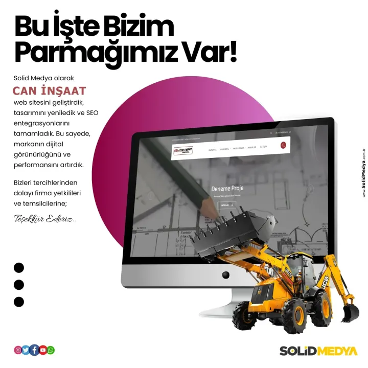 Caninsaat — Web Tasarım Projesi | Solid Medya