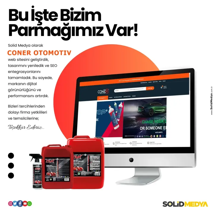 Conerotomotiv — Web Tasarım Projesi | Solid Medya