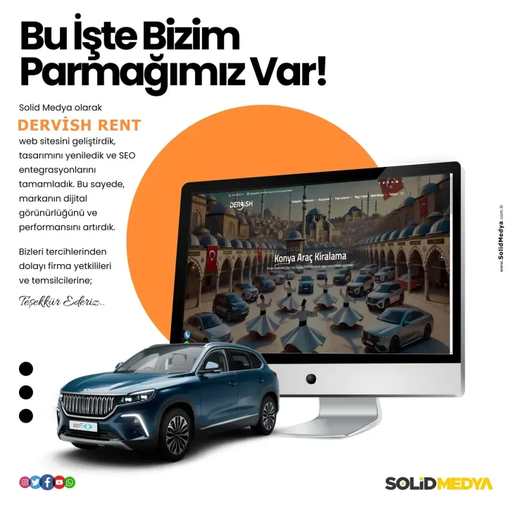 Dervishrent — Web Tasarım Projesi | Solid Medya