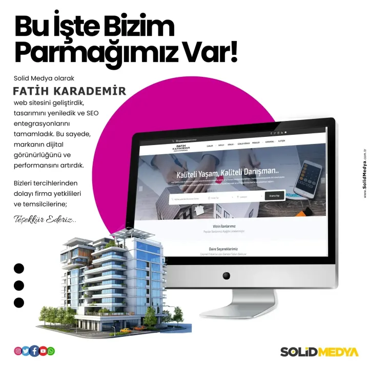 Fatihkarademiremlak — Web Tasarım Projesi | Solid Medya