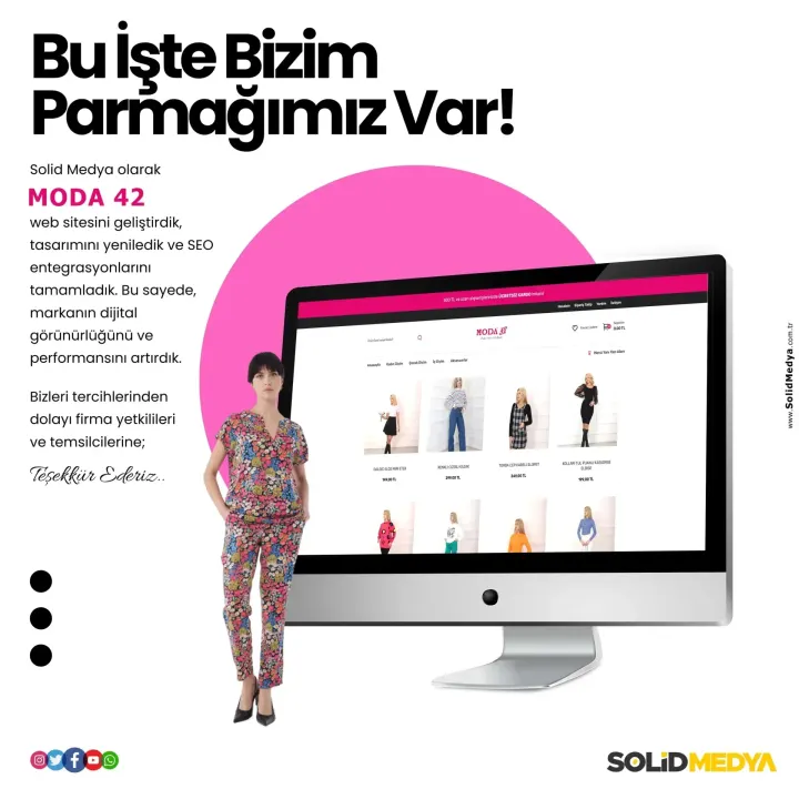 Moda42Giyim 2 — Web Tasarım Projesi | Solid Medya