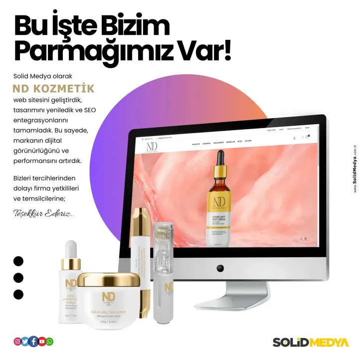 Ndkozmetik — Web Tasarım Projesi | Solid Medya