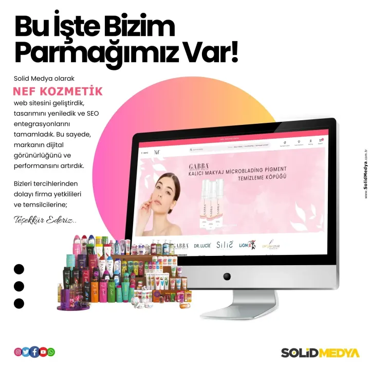 Nefkozmetik 2 — Web Tasarım Projesi | Solid Medya