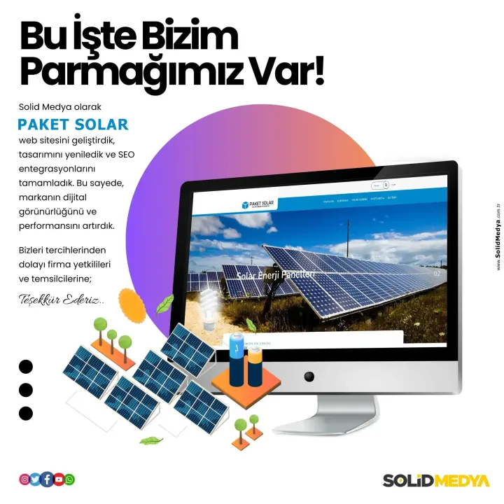 Paketsolar — Web Tasarım Projesi | Solid Medya