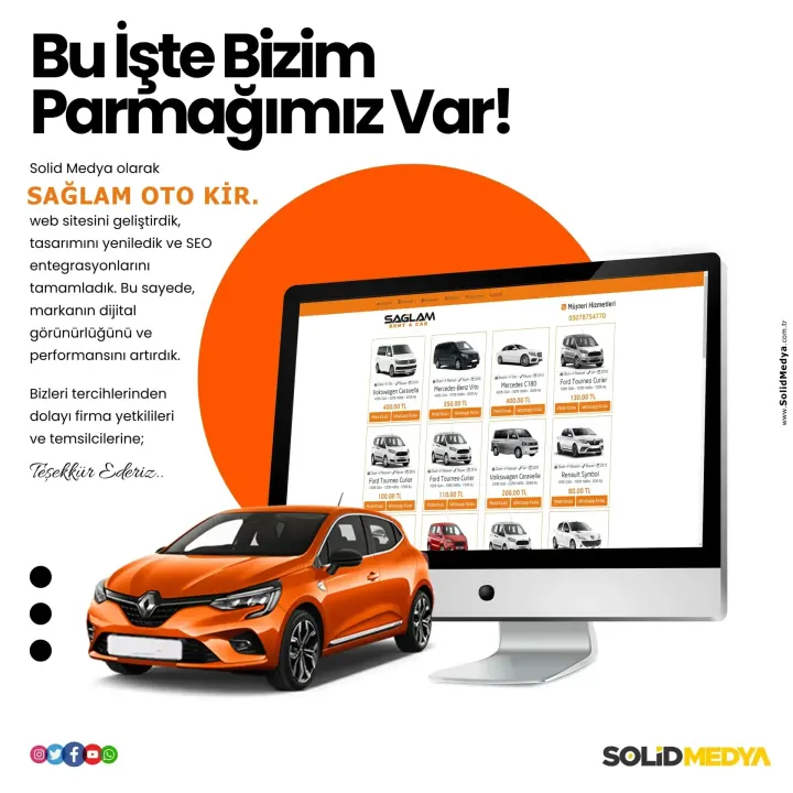 Saglamotokiralama — Web Tasarım Projesi | Solid Medya
