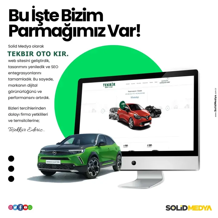Tekbirotokiralama 2 — Web Tasarım Projesi | Solid Medya