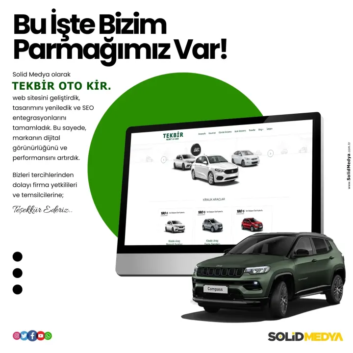 Tekbirotokiralama — Web Tasarım Projesi | Solid Medya