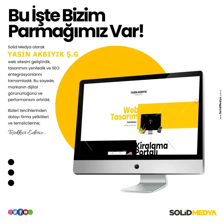 Yasinakbiyiks — Web Tasarım Projesi | Solid Medya