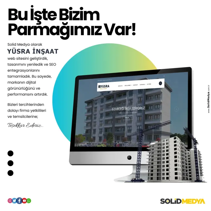 Yusrainsaat — Web Tasarım Projesi | Solid Medya