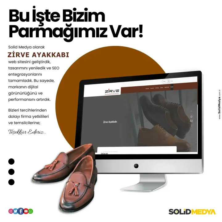 Zirveayakkabi — Web Tasarım Projesi | Solid Medya